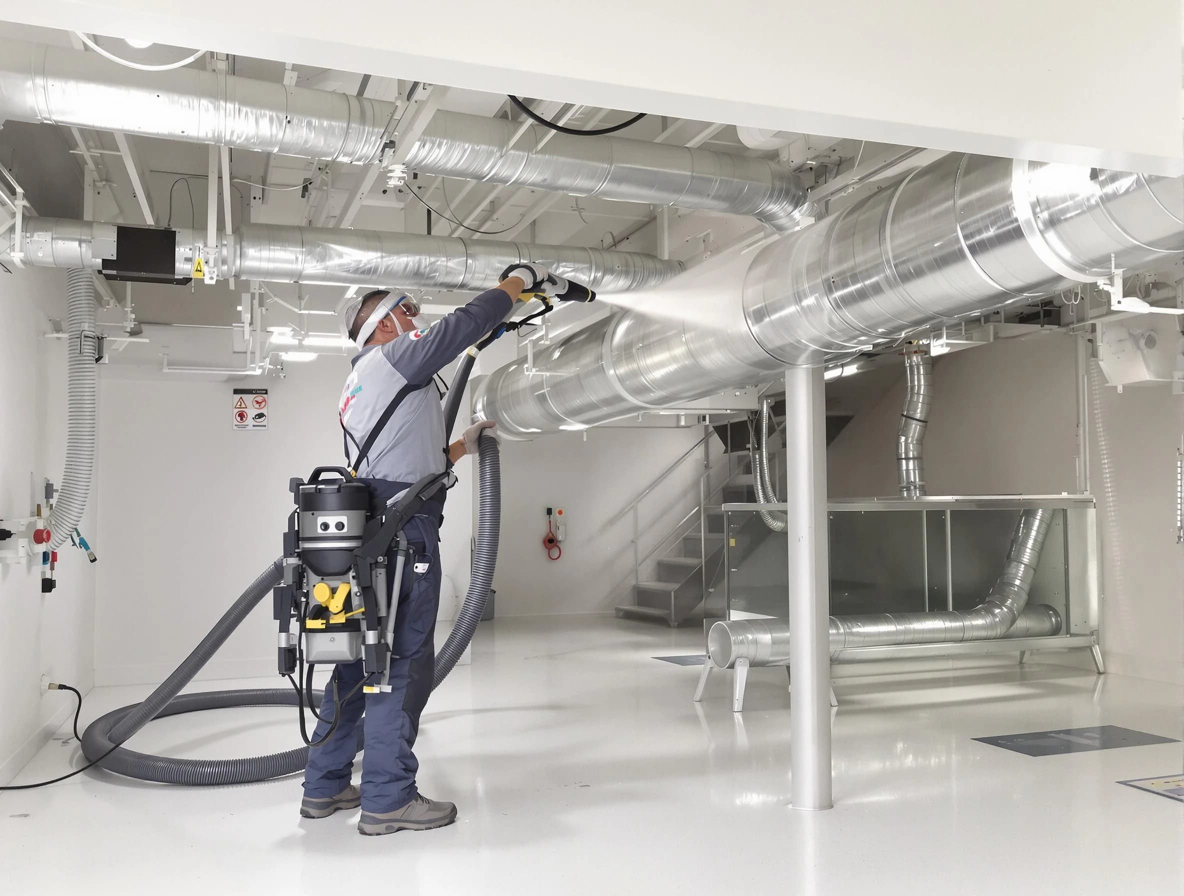 Professional central duct cleaning by Noble Air Duct Cleaning in Noble