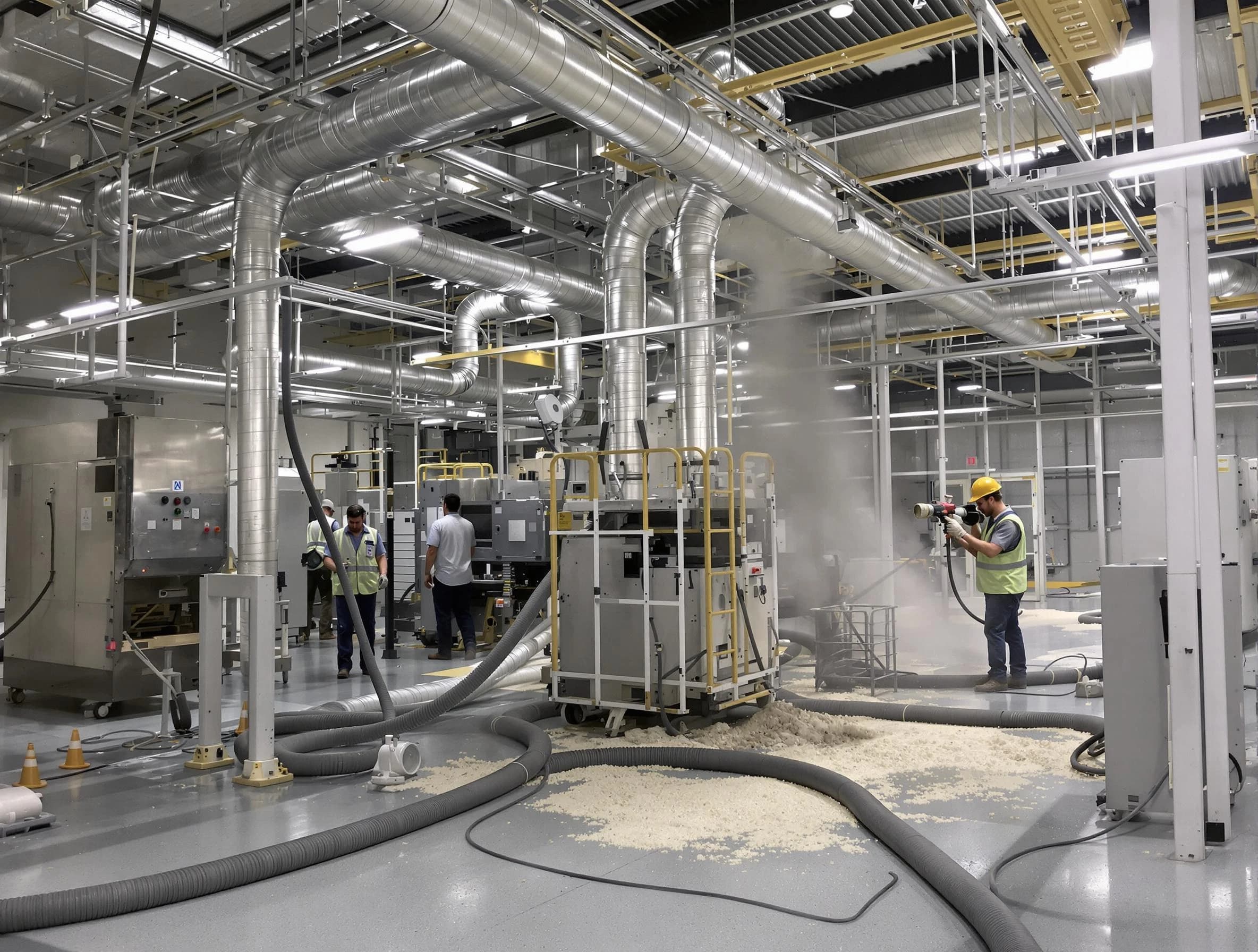 Heavy-duty industrial duct cleaning by Noble Air Duct Cleaning in Noble