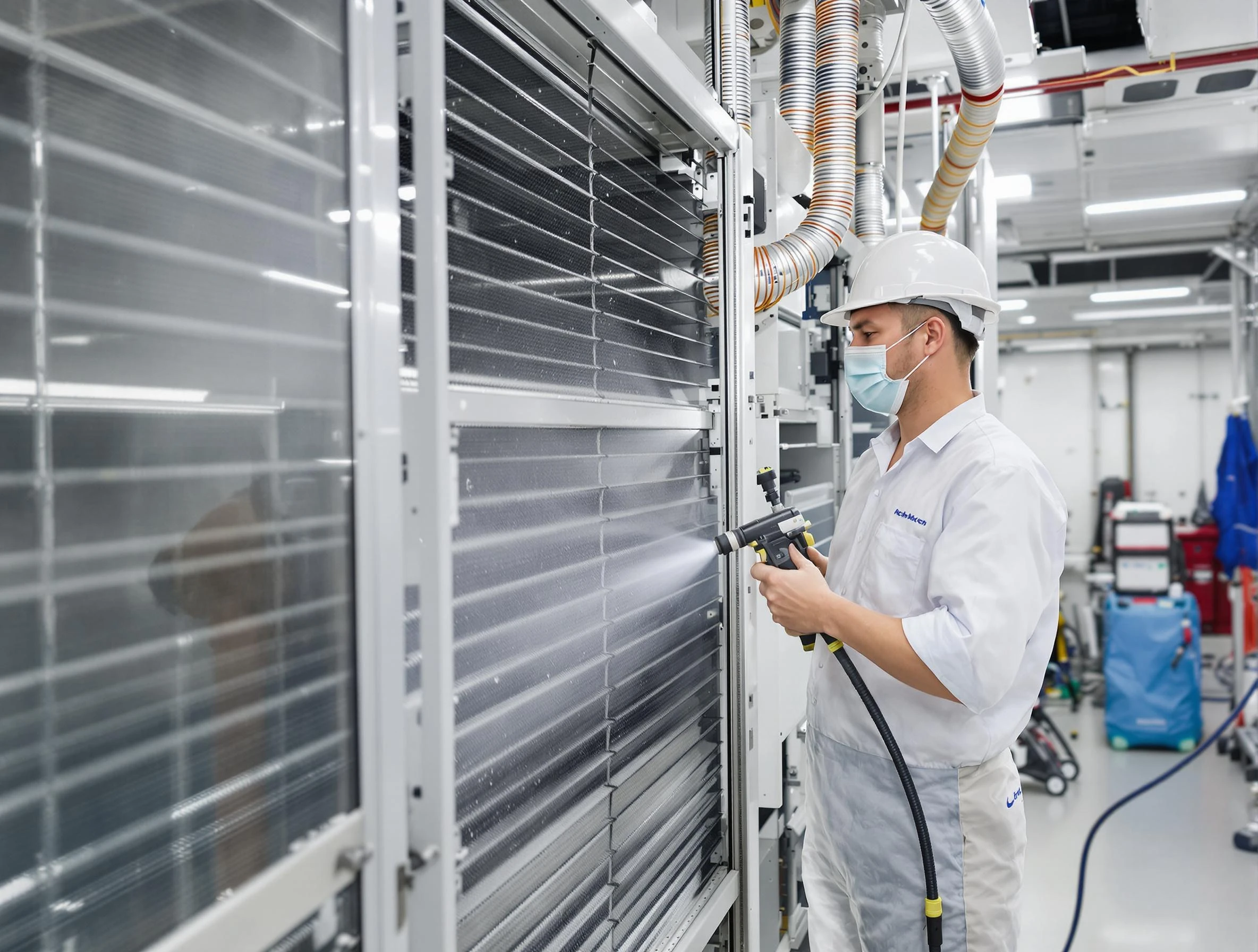 Professional AC coil cleaning by Noble Air Duct Cleaning in Noble