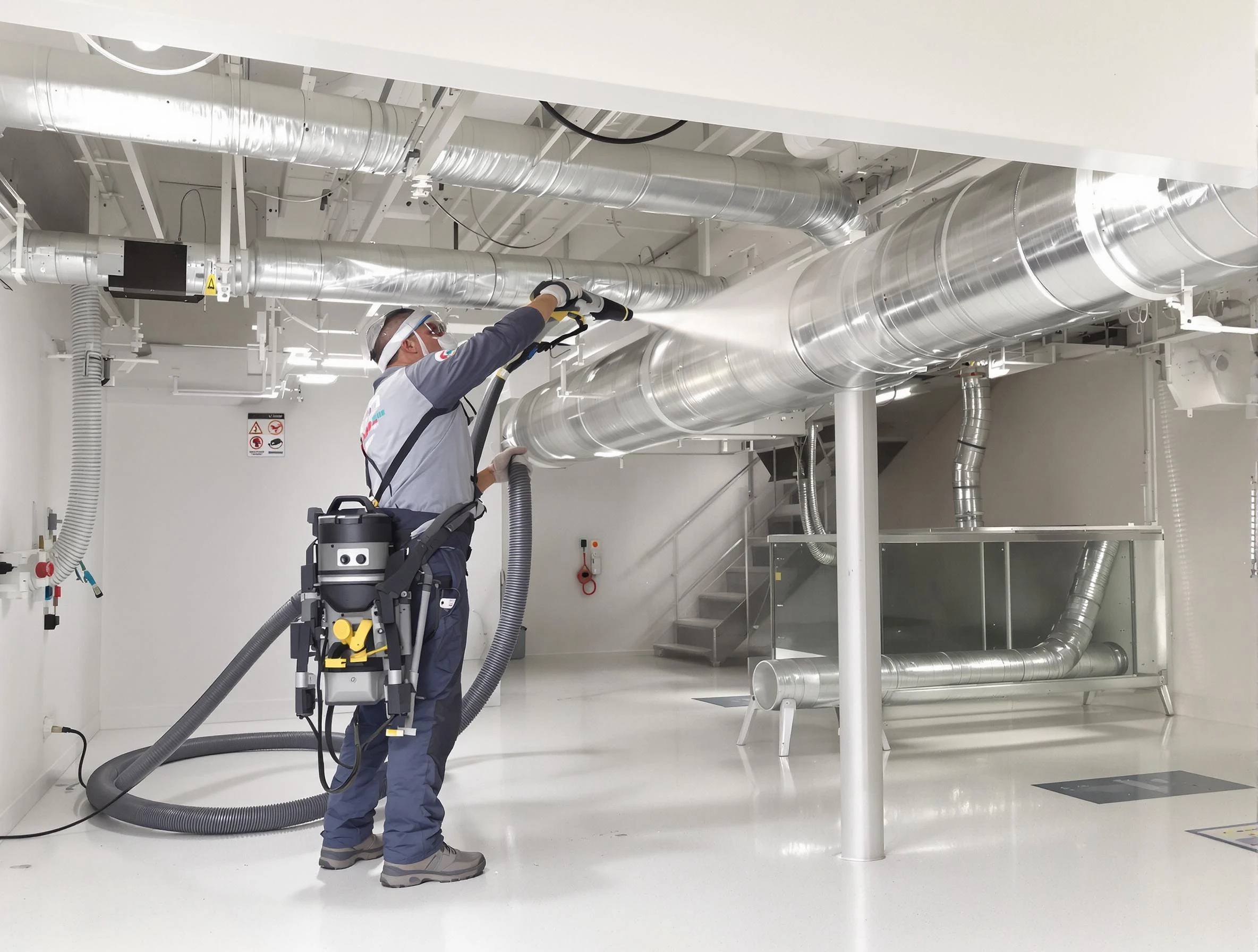 Professional central duct cleaning by Noble Air Duct Cleaning in Noble