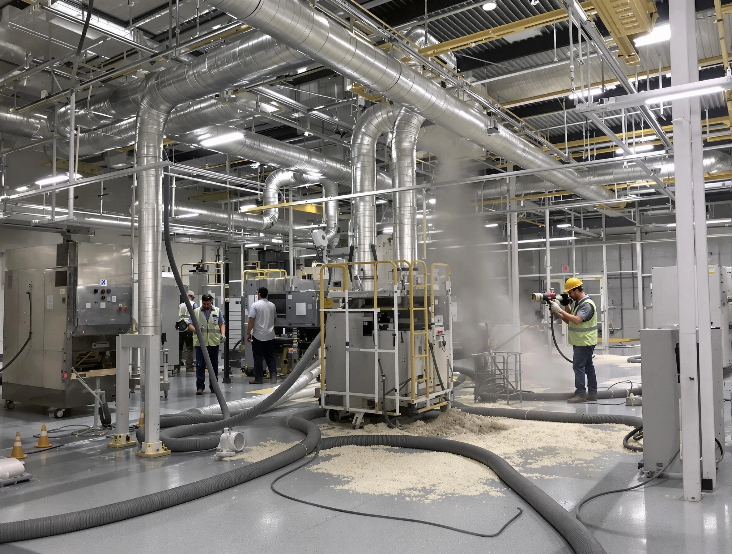 Heavy-duty industrial duct cleaning by Noble Air Duct Cleaning in Noble